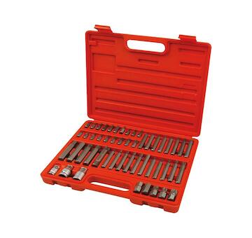 EXTOL PREMIUM 8818200 hroty IMBUS-TORX-XZN, sada 51ks, pro ráčny 3/8