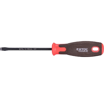 EXTOL PREMIUM 8819265 šroubovák plochý SUPERGRIP, (-) 5x100mm, CrV
