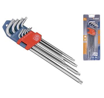 EXTOL PREMIUM 8819412 L-klíče TORX prodloužené, sada 9ks, T10-50