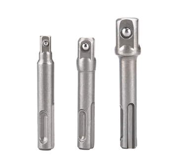 EXTOL PREMIUM 8819695 adaptéry sada 3ks z SDS PLUS na čtyřhran, 1/4