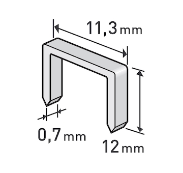 EXTOL PREMIUM 8852504 spony, balení 1000ks, 12mm, 11,3x0,52x0,70mm