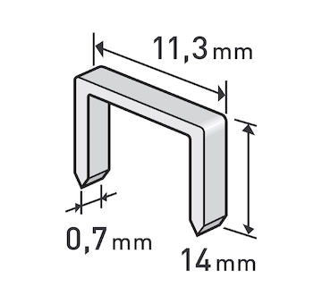 EXTOL PREMIUM 8852505-R ŠPATNÝ OBAL spony, balení 1000ks, 14mm, 11,3x0,52x0,70mm