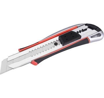 EXTOL PREMIUM 8855025 nůž ulamovací kovový s výstuhou, 25mm Auto-lock