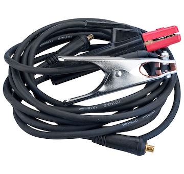 EXTOL PREMIUM 8898220 kabely svařovací, sada 2ks, 16mm2, 3m, 10-25, kleště 200A, guma