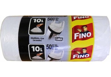 Fino 109930 Pytel odp.s uchy 10l BÍLÝ 50ks,7my