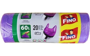 Fino 109933 Pytel odp.s uchy 60l FIALOVÝ 20ks,13my