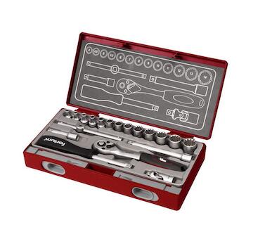 FORTUM 4700031 hlavice nástrčné MULTI-LOCK, sada 19ks, 1/4
