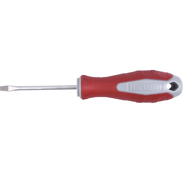FORTUM 4740104 šroubovák plochý, (-) 4x75mm, S2