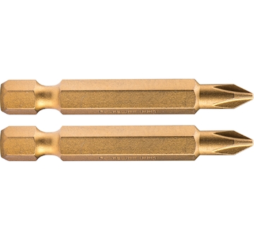 FORTUM 4741281 hrot křížový phillips, sada 2ks, PH 1x50mm,titan. úprava, S2