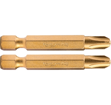 FORTUM 4741282 hrot křížový phillips, sada 2ks, PH 2x50mm,titan. úprava, S2