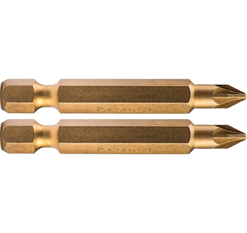 FORTUM 4741381 hrot křížový pozidriv, sada 2ks, PZ 1x50mm,titan. úprava, S2