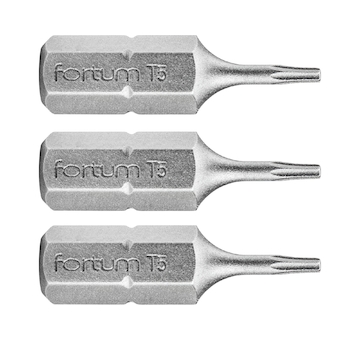 FORTUM 4741405 hrot TORX, sada 3ks, T 5x25mm, S2