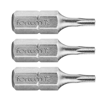 FORTUM 4741408 hrot TORX, sada 3ks, T 8x25mm, S2