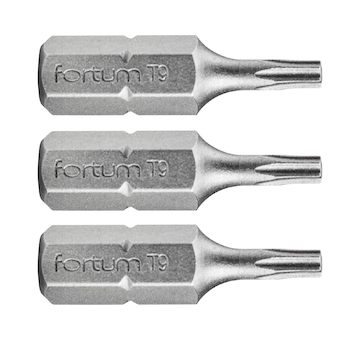 FORTUM 4741409 hrot TORX, sada 3ks, T 9x25mm, S2