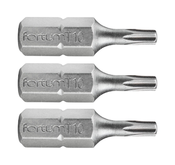FORTUM 4741410 hrot TORX, sada 3ks, T 10x25mm, S2