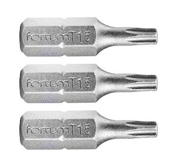 FORTUM 4741415 hrot TORX, sada 3ks, T 15x25mm, S2