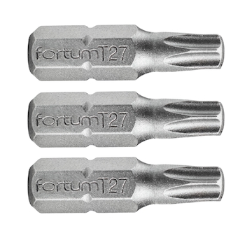 FORTUM 4741427 hrot TORX, sada 3ks, T 27x25mm, S2