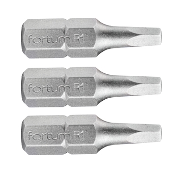 FORTUM 4741601 hrot čtverec sada 3ks, SQ 1x25mm, S2