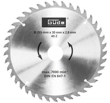 Güde 55264 kotouč pilový hm 255x30x40z
