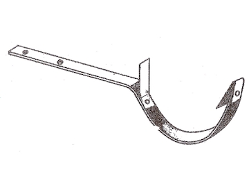 Hák žlabový 25 rovný pozinkovaný spádový
