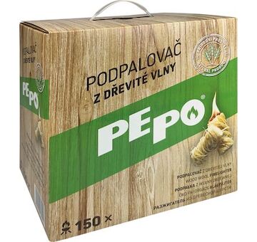 Podpalovač PE-PO dřevitá vlna, 150 ks, rozpalovač na gril, kamna, krby, kamna 2172581