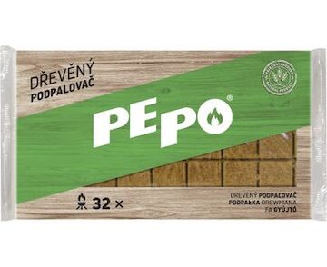 Podpalovač PE-PO dřevný pevný, 32 ks, rozpalovač na gril, kamna, krby, kamna 2172764