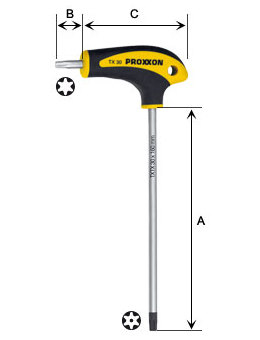 Proxxon L-šroubovák TX / TTX 8 x 110  22440