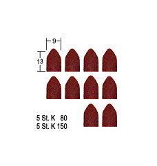 Proxxon Náhradní brusné hlavice 5 ks zrnitost 80 a 5 ks K150  28989