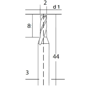 Proxxon Tvrdokovová spirálová fréza 2mm 28759