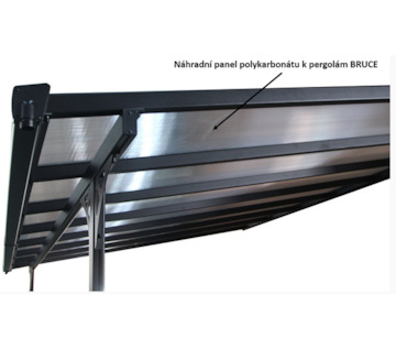 Rojaplast Panel polykarbonátu k pergolám BRUCE - 3010 mm - ŠEDÝ Ba-D23A/1