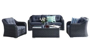 Rojaplast RICHMOND ratanová souprava ANTRACIT GCV17072V-4C