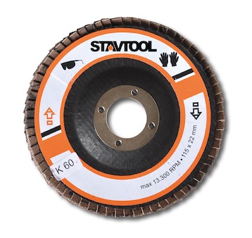 Stavtool BS115060  Kotouč brusný lamelový korund | 115 mm zr. 60