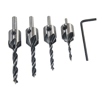 Stavtool P11145  Sada vrtáků do dřeva se záhlubníkem 4 díly | 3-6 mm, blistrový obal