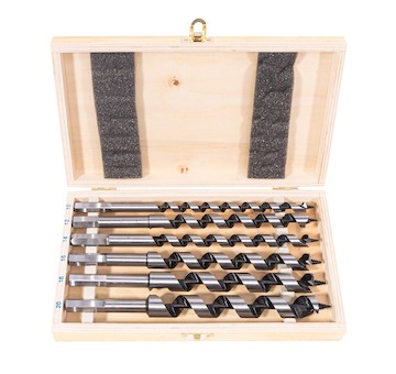 Stavtool P11160  Sada hadovitých vrtáků do dřeva 6 dílů | 460 mm, dřevěný box