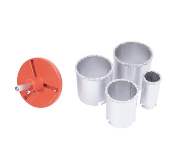 Stavtool P11832/4  Sada vykružovacích diamantových korunek 6 dílů | 33-73 mm