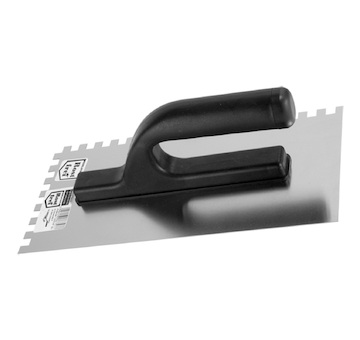 Stavtool ZN31051  Hladítko nerezové zubové | 270x127 mm, zub 10x10 mm