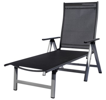 Sun garden LONDON lehátko hliníkové - stříbrná+černá 10136663