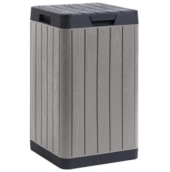 TOOMAX RIO GARDEN zahradní plastový koš 80 L - světle šedá a grafit Z0480RAA05000