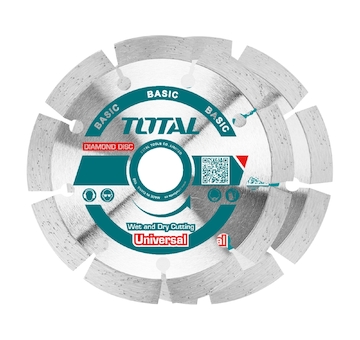 TOTAL TAC21111532 Kotouč diamantový řezný segmentový, suché řezání, 2ks