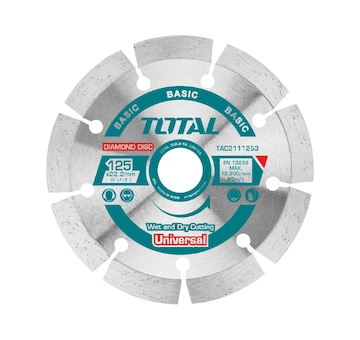 TOTAL TAC2112303 Kotouč diamantový řezný, segmenový, suché i mokré řezání