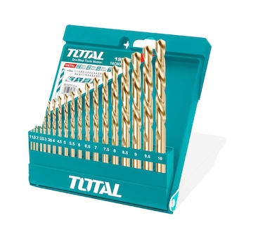 TOTAL TACSD0195 Vrtáky do kovu, sada 19ks, HSS