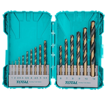 TOTAL TACSDL51501 Vrtáky, sada 15ks, HSS