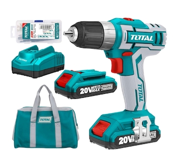 TOTAL TDLI2002 Vrtací šroubovák aku, 20V Li-ion (2x), 2000mAh, industrial