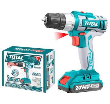 TOTAL TDLI20024 vrtací šroubovák aku, 20V Li-ion (1x), 2000mAh