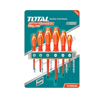 TOTAL THTIS566 Šroubováky, sada 6ks, 1000V, VDE, industrial, CrV