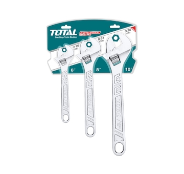 TOTAL THTK1013 Klíč nastavitelný, sada 3ks, carbon steel