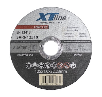 XTLINE SARN11516 Kotouč řezný na ocel / nerez, 115x1,6x22,2 mm