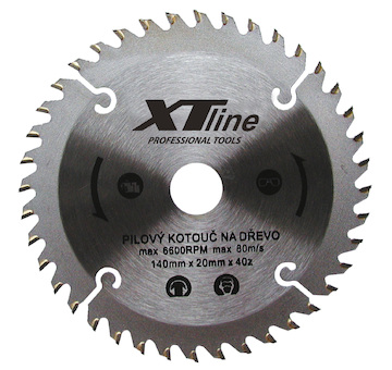 XTLINE TCT15040 Kotouč pilový s SK plátky - trapéz, 150x1,4x20/40 zubů