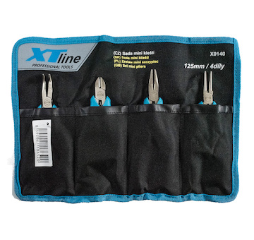 XTLINE X0140 Sada kleští 4 díly, 125 mm, textilní obal