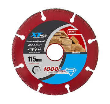 XTLINE XT161125 Kotouč univerzální na dřevo, plast, 125x1,2x22,2 mm